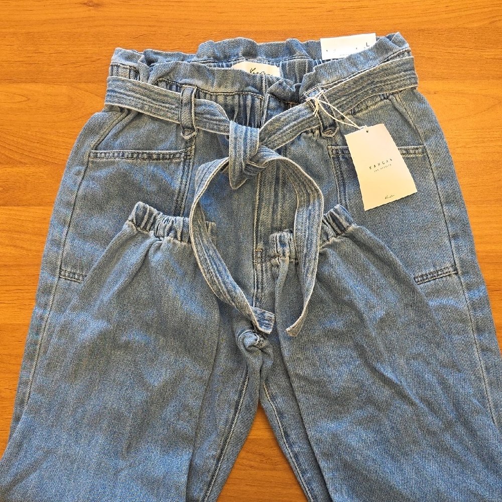 KanCan Light Blue Paperbag Jeans